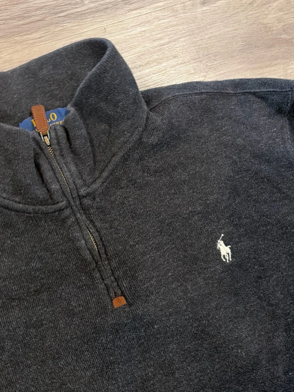 Ralph Lauren Men's grey Quarter-Zip Sweater